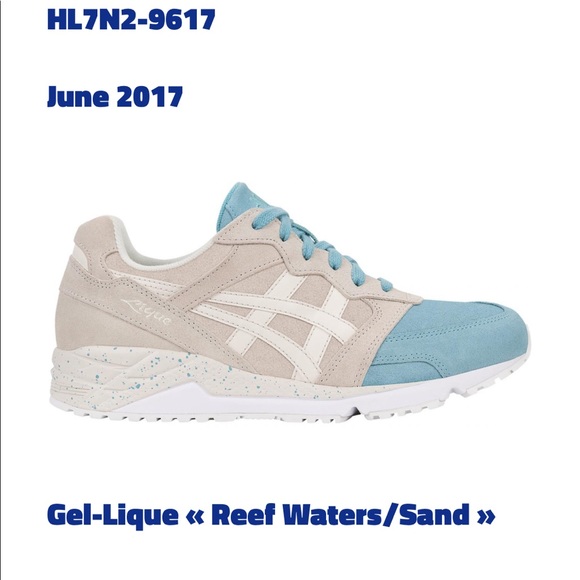 ASICS MEN SHOES GEL-LIQUE REEF WATERS/BIRCH LIFESTYLE HL7N2 size 6 - Picture 7 of 14